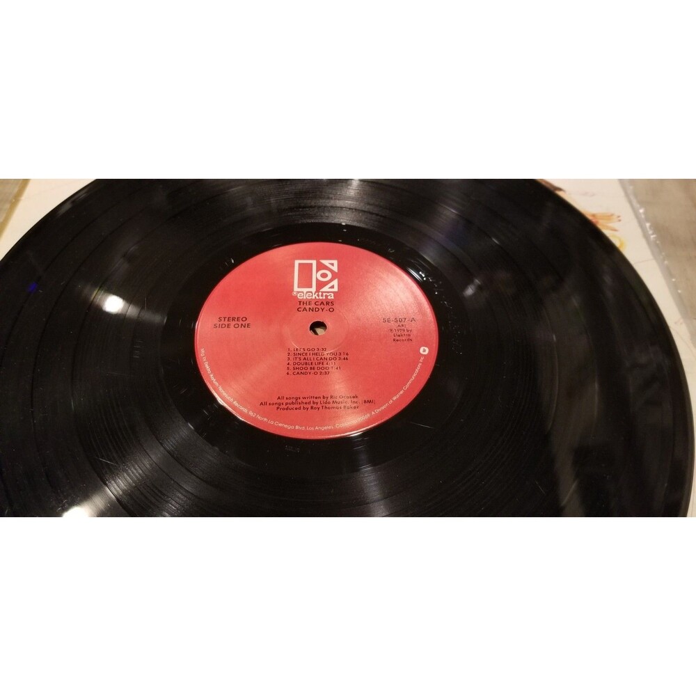 The Cars - Candy-O LP 1979 Elektra – 1st Press w/ Lyrics Sleeve "Let's Go" - Picture 8 of 8